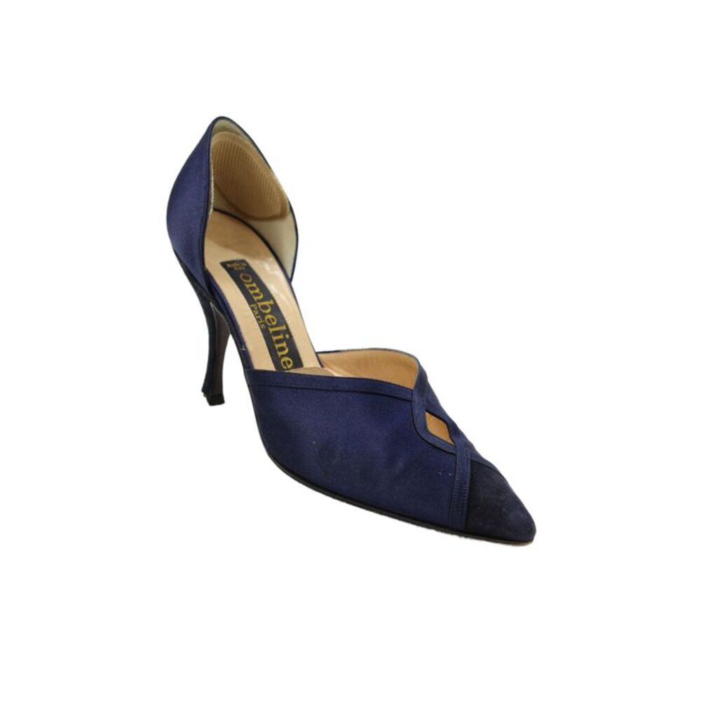 Ombeline Womens Satin Pointed Toe D'Orsay Pumps Navy Blue Size 37 7